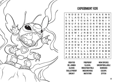 Coloring Book (Paperback) - Disney Stitch Word Search
