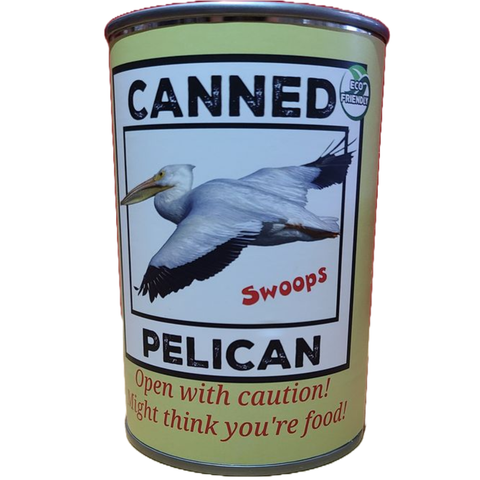 Stuffed Animal - Swoops the Canned Pelican (Standard Lid)