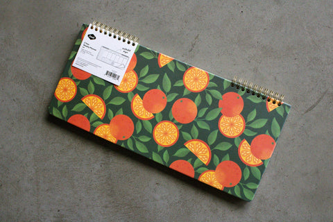 Desk Planner - Oranges Hardcover 2 Year Undated Wire-O
