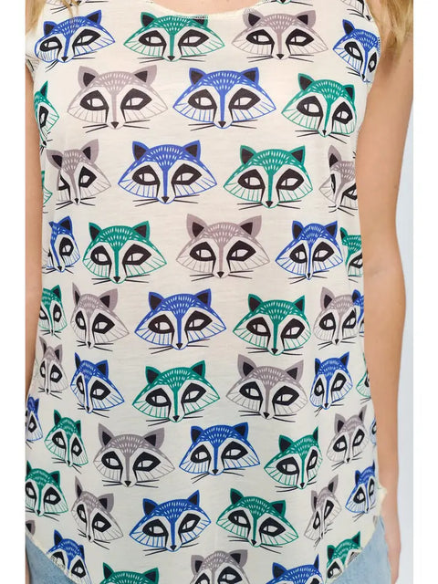 Tank Top - Raccoon Print