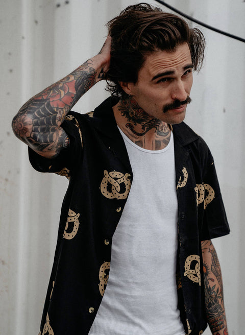 Casual Button Down Shirt (Unisex) - Don't Get It Twisted Pretzel