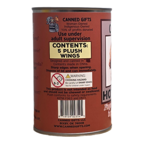 Stuffed Animal - Can O' Hot Wing (Standard Lid)