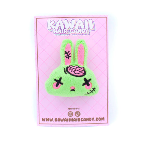 Hair Clip - Plush Anime Style Kawaii Zombie Bunny