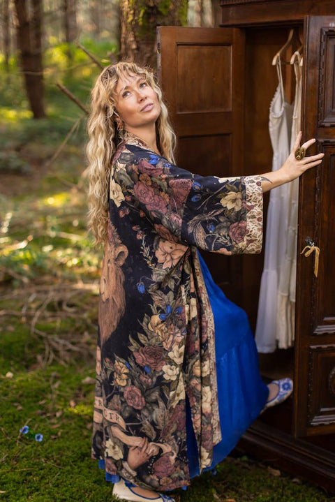 Lionheart Opera Duster - Narnia Inspired Print & Botanicals