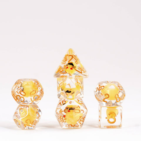 Dice Set - Cat Dice Resin Polyhedral