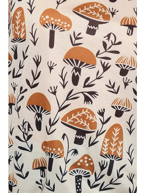 Tank Top - Yellow Mushroom Print