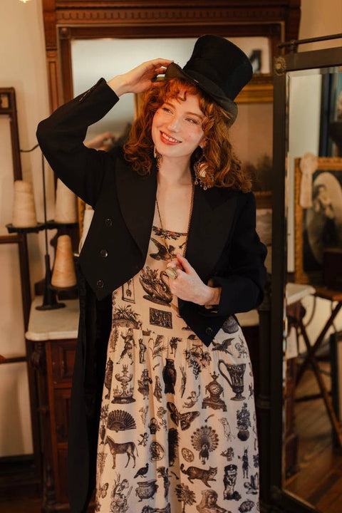 Bohéme Maxi Slip Dress - Curiosities w/ whimiscal print