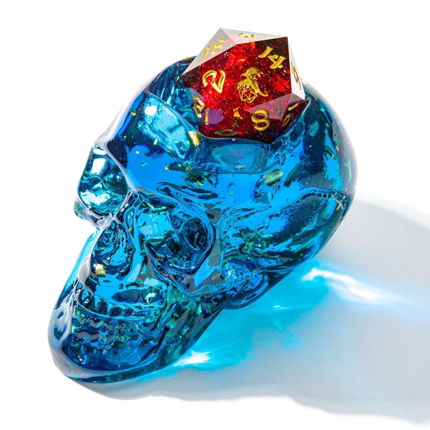 D20 Skull Dice Holder - Blue