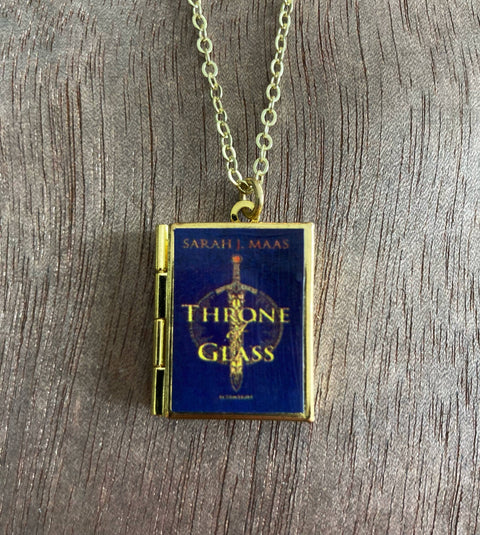 Necklace - Book Locket Throne of Glass Goldryn: Brass