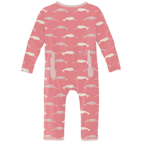 Coverall (2 Way Zipper) - Strawberry Narwhal