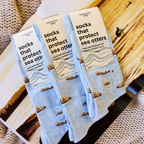 Socks that Protect Sea Otters - Periwinkle