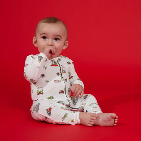 Footie (Convertible) - Sushi Lucky Cat