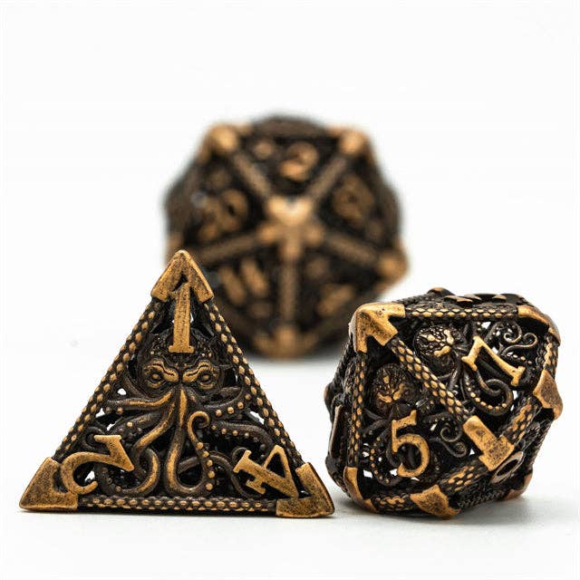 Dice Set - Octomonster Hollow Metal