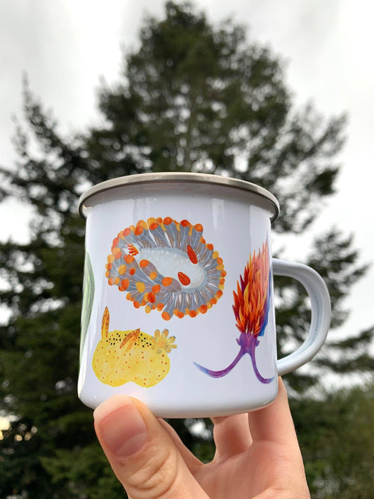 Camping Mug (Metal) - Nudibranch 12 oz