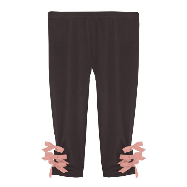 Leggings with Bows - Midnight with Blush