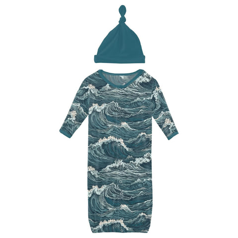 Converter Gown with Knot Hat - Oceanic
