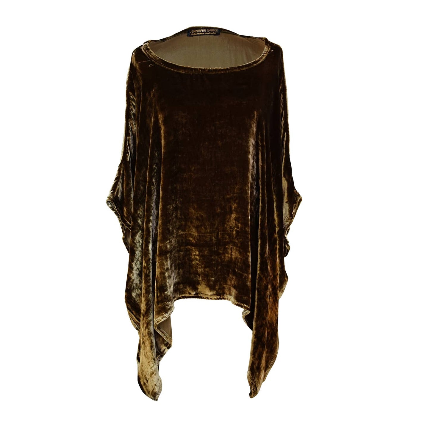 Silk Velvet Scarf Top - Olive