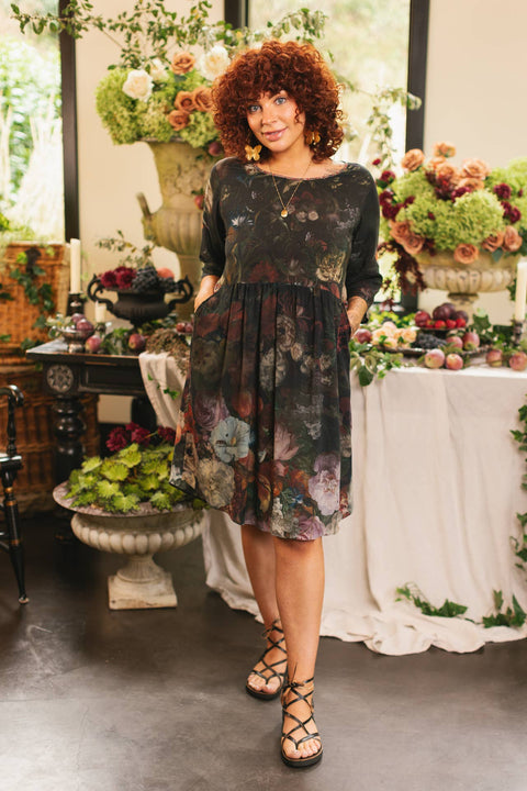 Artist Dress Tunic - Flight of Fancy Hummingbirds