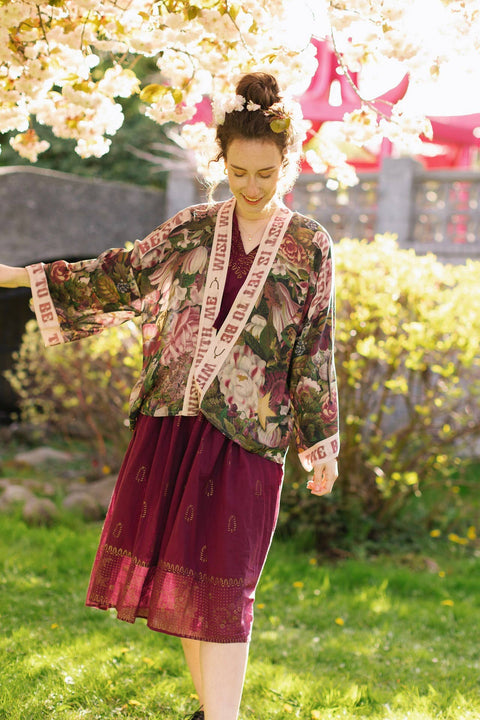 Pixie Duster Cropped Kimono - A Wish w/ Wishbone Dandelion