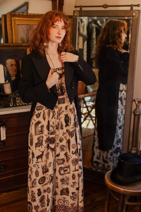 Bohéme Maxi Slip Dress - Curiosities w/ whimiscal print