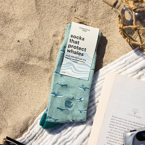 Socks that Protect Whales - Sea Green