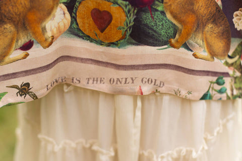 Pixie Duster Cropped Kimono - Stay Gold w/ Rabbit, Bees