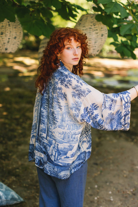 Pixie Duster Cropped Kimono - Let The Light In w/ Delft