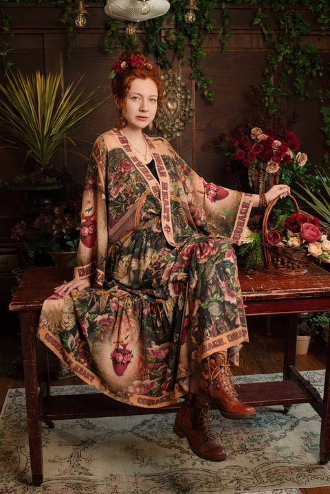 Atelier Skirt - Courage Dear Heart with Floral Print