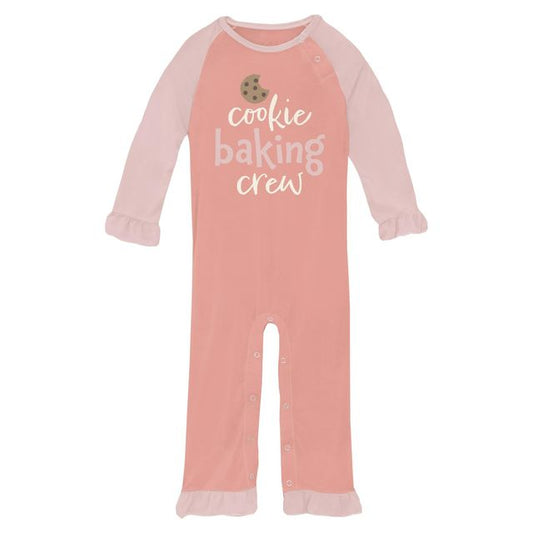 Raglan Romper with Ruffles - Blush Cookie Baking Crew (Drop 1 Presale)