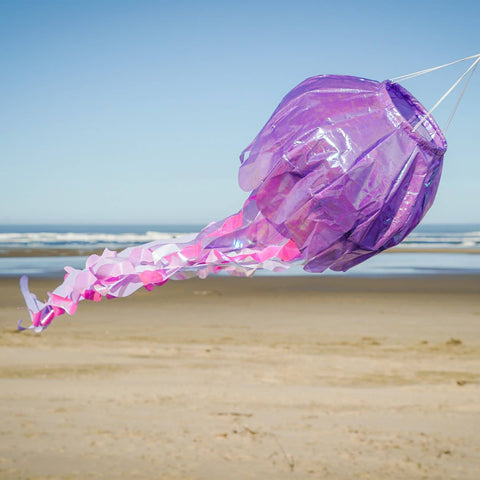 Windsock - 40-inch Purple Iridescent Jellyfish 3D