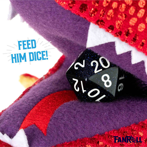 Dragon Plush Dice Bag - Red
