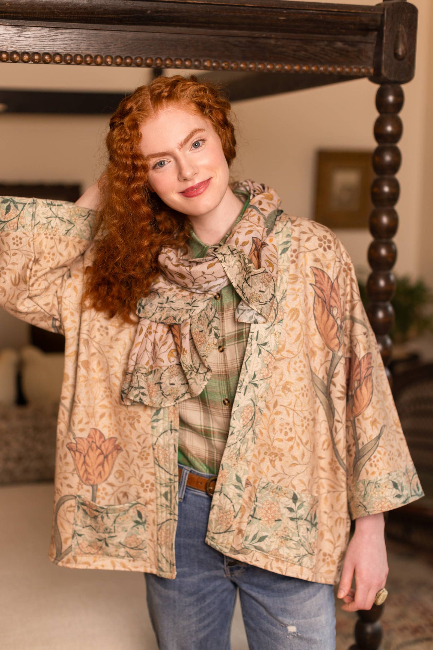 Fleece Bohemian Cardigan Kimono Jacket - Folklore