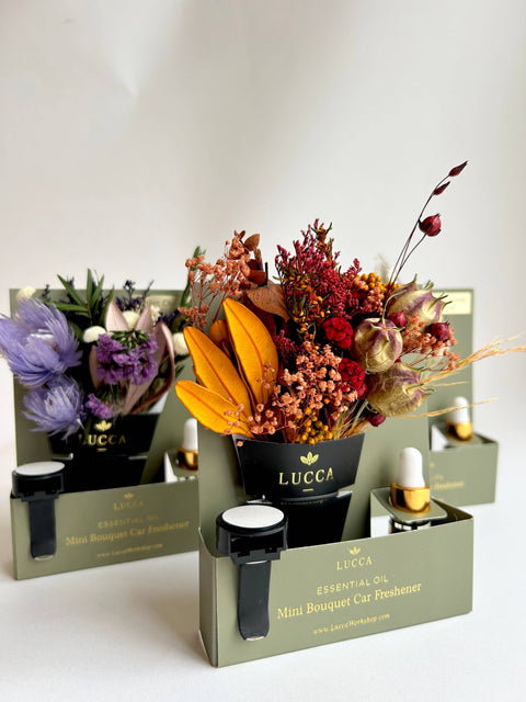 Car Air Freshener - Nontoxic Floral: Lavender & Orange