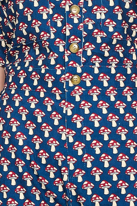 Jumpsuit (Corduroy) - Mushroom Blue