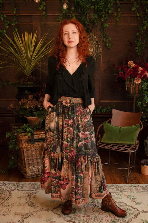 Atelier Skirt - Courage Dear Heart with Floral Print