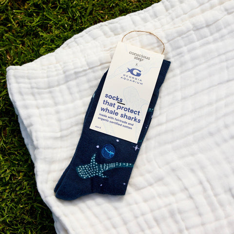 Socks that Protect Whale Sharks - Navy