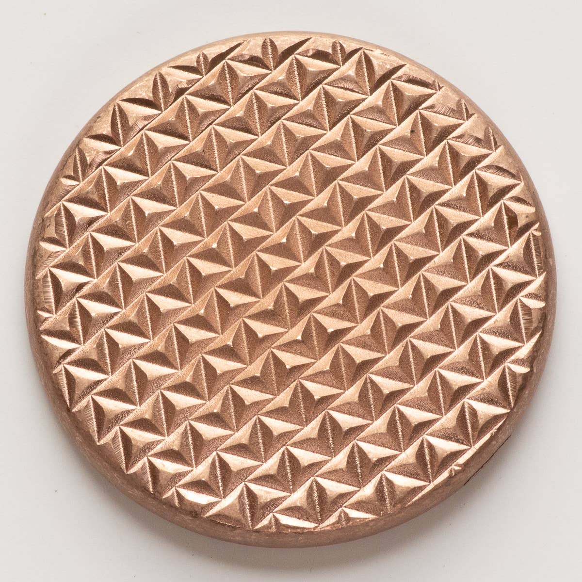 Deluxe Worry Coin - Geometric and Hammered Copper Coin