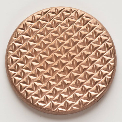 Deluxe Worry Coin - Geometric and Hammered Copper Coin