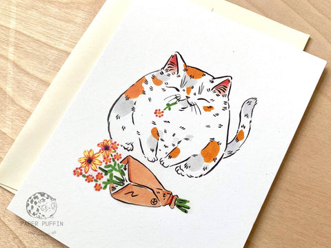 Greeting Card - Cute Calico