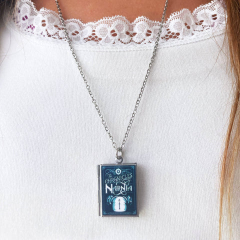 Necklace - Book Locket Chronicles of Narnia Lamp Post: Stainless Steel