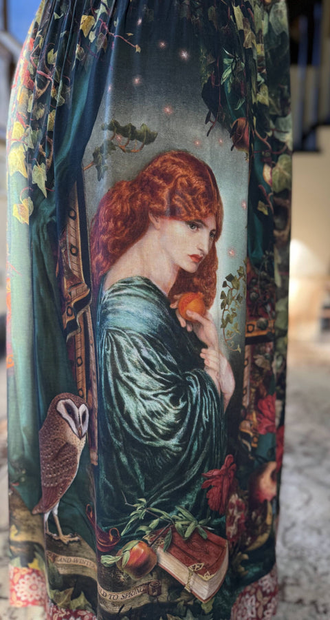 Bohéme Long Maxi Slip Dress - Solstice with Persephone and Moon