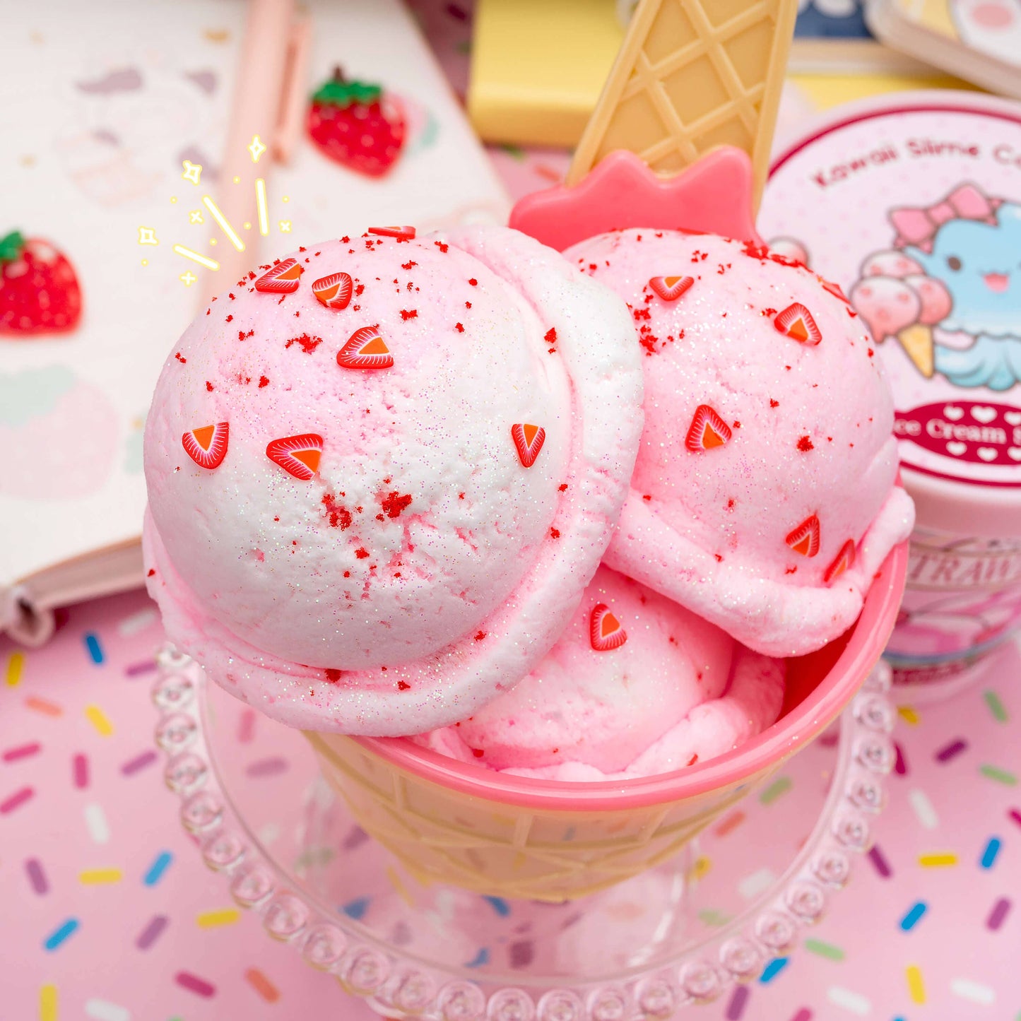 Slime - Strawberry Scented Ice Cream Pint