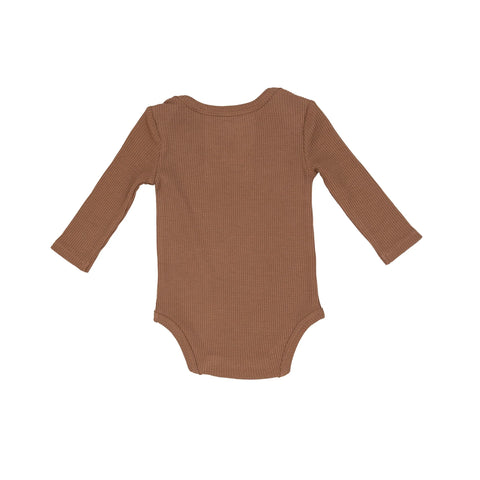 Onesie - Pecan Brown Waffle
