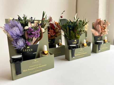 Car Air Freshener - Nontoxic Floral: Vanilla & Rose