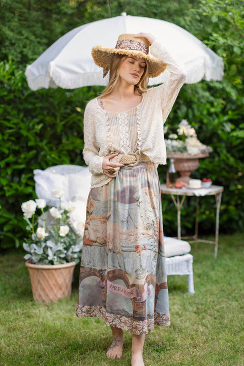 Bohéme Long Slip Dress - Imaginarium With Moon