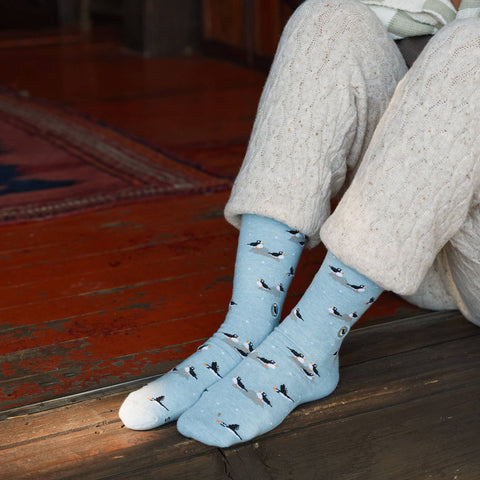 Socks that Protect Puffins - Blue