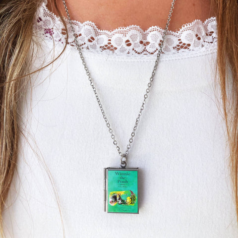 Necklace - Book Locket Winnie-the-Pooh: Stainless Steel