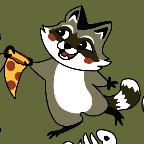 Crew Socks - Trash Panda Pizza Party