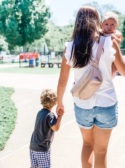 Kibou Diaper Belt Bag - Blush Vegan Leather