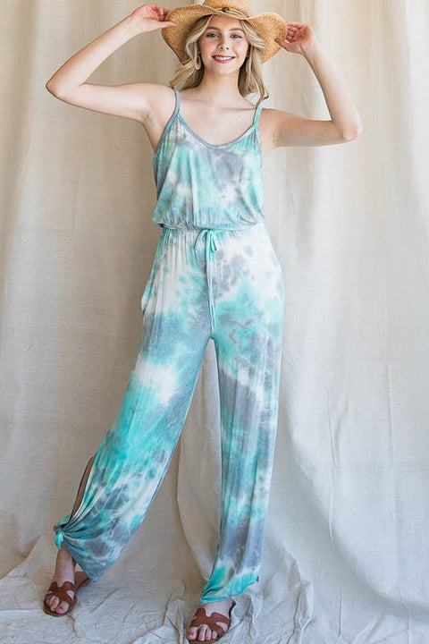 Jumpsuit - Tie Dye Split Side Casual